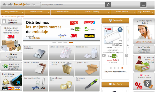 El mayor surtido de materiales para embalar Materiales para embalar económicos
