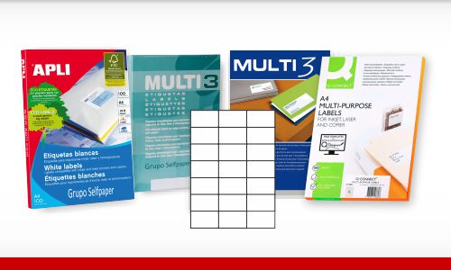 Etiquetas adhesivas para imprimir A4
